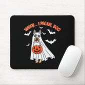 Ik bedoel Boo Funny Ghost Dog Halloween Pumpkin Muismat (Met muis)