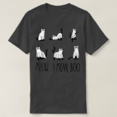 Ik bedoel Boo Ghost Cat Spooky Vibes Funny Hallo T-shirt (Design voorkant)