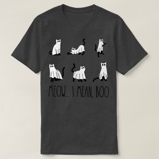 Ik bedoel Boo Ghost Cat Spooky Vibes Funny Hallo T-shirt (Design voorkant)