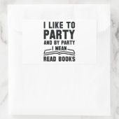 Ik bedoel gelezen boeken rechthoekige sticker (Tas)