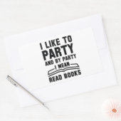 Ik bedoel gelezen boeken rechthoekige sticker (Envelop)