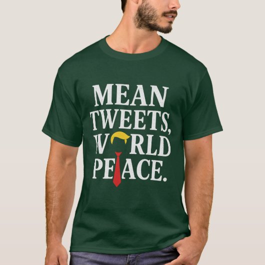 IK BEDOEL TWEETS, WERELDVREDE. T-SHIRT (Voorkant)