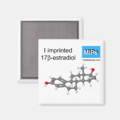 Ik bedrukt estradiol magnet ball en stick (Voorkant / Achterkant)