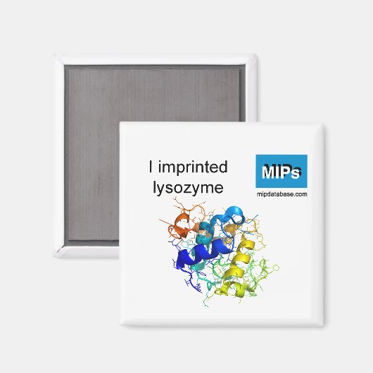 Ik bedrukt lysozyme magnet (Voorkant / Achterkant)