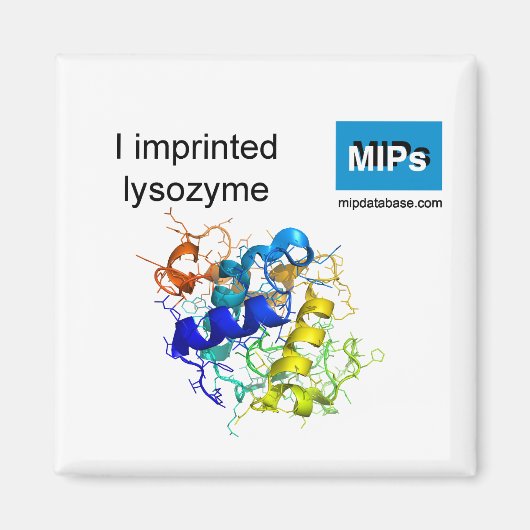 Ik bedrukt lysozyme magnet (Voorkant)