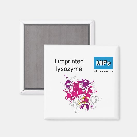 Ik bedrukt lysozyme magnet (Voorkant / Achterkant)
