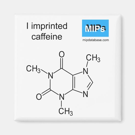 Ik bedrukte cafeïne magnet (Voorkant)