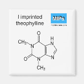 Ik bedrukte theofylline magnet (Voorkant)