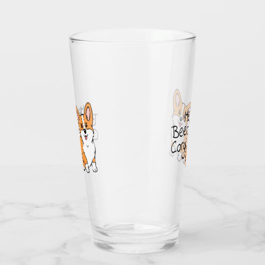 Ik, Beer en Corgi Beer Glas (Rechts)