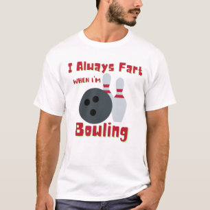 Ik begin altijd als ik Bowling ben T-shirt
