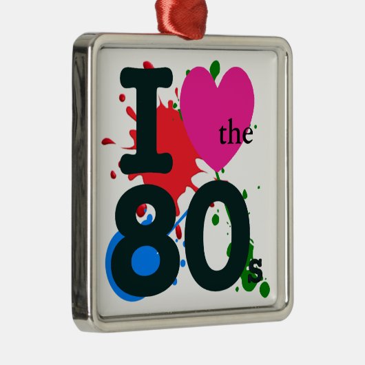 Ik begin de jaren 80 metalen ornament (Rechts)