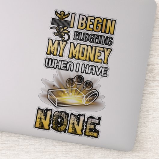 Ik begin geld te begroten als ik geen sticker heb (Detail)