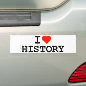 Ik begin geschiedenis bumpersticker (Op auto)