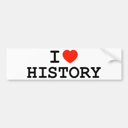 Ik begin geschiedenis bumpersticker (Voorkant)