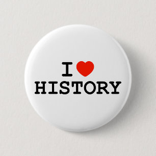 Ik begin geschiedenis ronde button 5,7 cm