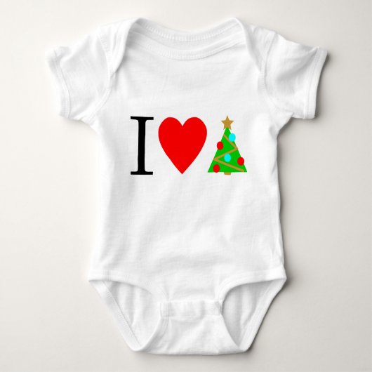 Ik begin met kerstbomen Baby Romper (Voorkant)