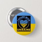 IK BEGIN MET OEKRAÏNE - STEUN RONDE BUTTON 5,7 CM (Voorkant /achterkant)
