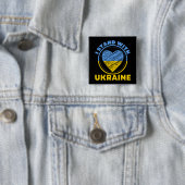 IK BEGIN MET OEKRAÏNE - STEUN VIERKANTE BUTTON 5,1 CM (In situ)