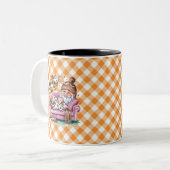 Ik begin met werken als mijn koffie werkt tweekleurige koffiemok (Voorkant links)