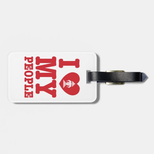 Ik begin mijn Laotiaanse mensen te wissen Bagagelabel (Achterkant horizontaal)