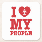 Ik begin mijn Laotiaanse mensen te wissen Kartonnen Onderzetters (Voorkant)