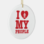 Ik begin mijn Laotiaanse mensen te wissen Keramisch Ornament (Rechts)