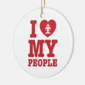 Ik begin mijn Laotiaanse mensen te wissen Keramisch Ornament (Links)