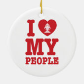 Ik begin mijn Laotiaanse mensen te wissen Keramisch Ornament (Achterkant)