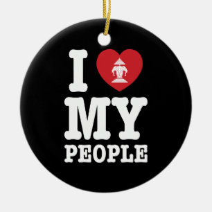 Ik begin mijn Laotiaanse mensen te wissen Keramisch Ornament