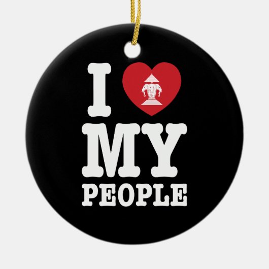 Ik begin mijn Laotiaanse mensen te wissen Keramisch Ornament (Voorkant)