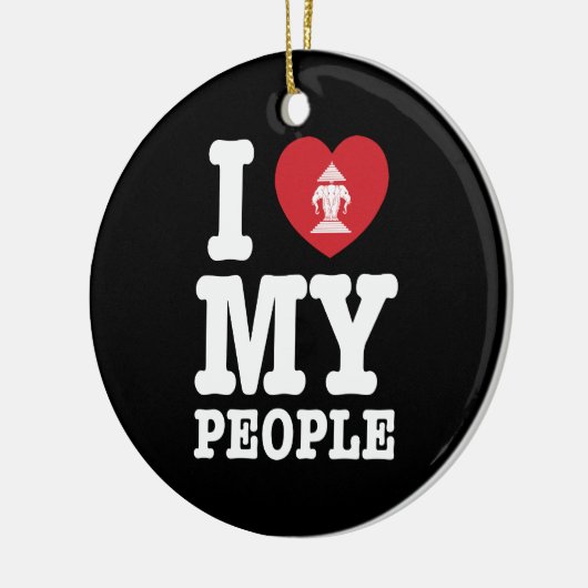 Ik begin mijn Laotiaanse mensen te wissen Keramisch Ornament (Links)