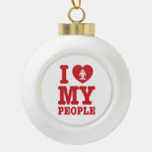 Ik begin mijn Laotiaanse mensen te wissen Keramische Bal Ornament (Voorkant)