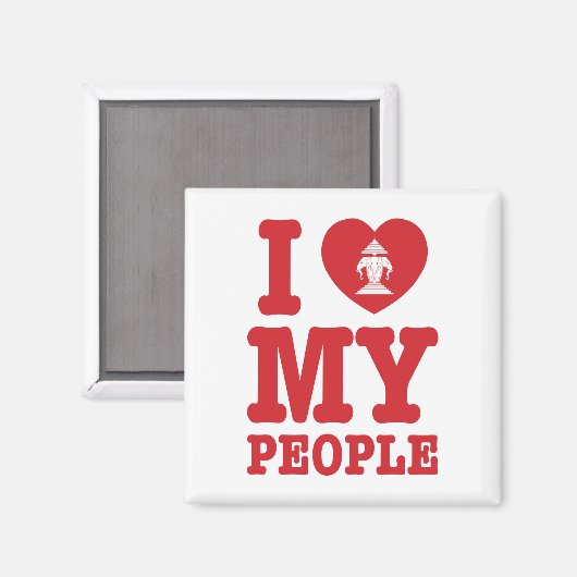 Ik begin mijn Laotiaanse mensen te wissen Magneet (Voorkant / Achterkant)