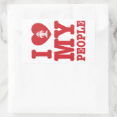 Ik begin mijn Laotiaanse mensen te wissen Rechthoekige Sticker (Tas)