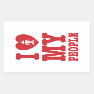 Ik begin mijn Laotiaanse mensen te wissen Rechthoekige Sticker