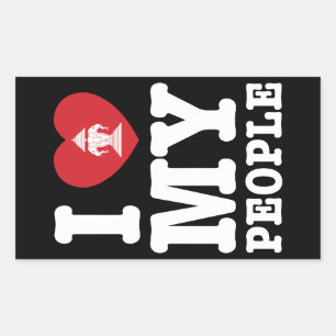 Ik begin mijn Laotiaanse mensen te wissen Rechthoekige Sticker