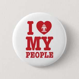 Ik begin mijn Laotiaanse mensen te wissen Ronde Button 5,7 Cm