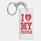 Ik begin mijn Laotiaanse mensen te wissen Sleutelhanger (Voorkant Links)