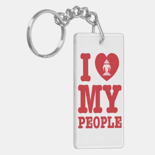 Ik begin mijn Laotiaanse mensen te wissen Sleutelhanger (Voorkant Links)