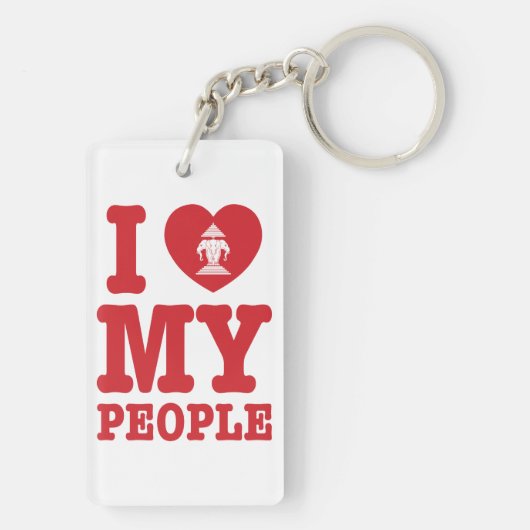 Ik begin mijn Laotiaanse mensen te wissen Sleutelhanger (achterkant)