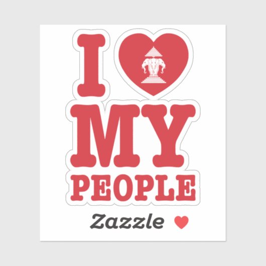 Ik begin mijn Laotiaanse mensen te wissen Sticker (Vel)