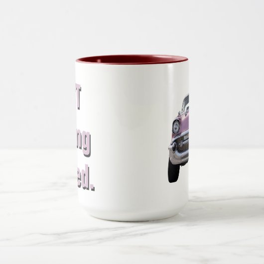 "Ik begin pas." "57 MOK Chevy COFFEE (Midden)