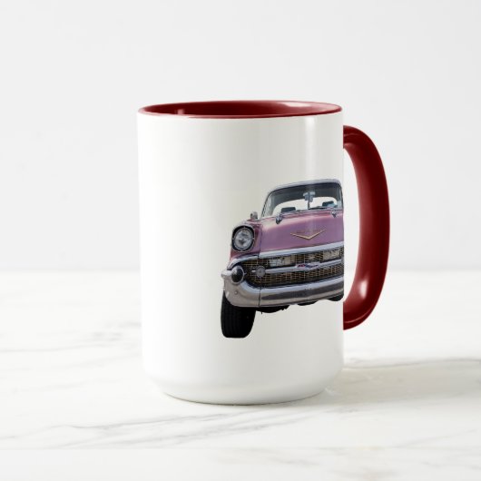 "Ik begin pas." "57 MOK Chevy COFFEE (Voorkant rechts)