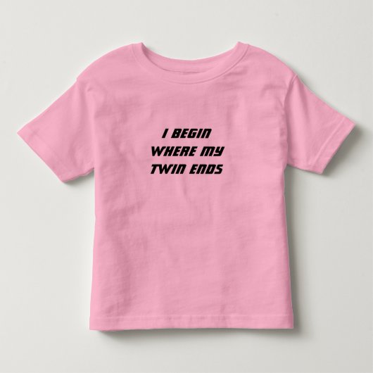 Ik begin waar mijn tweeling eindigt kinder shirts (Voorkant)