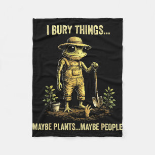 Ik begraaf dingen misschien planten misschien mens fleece deken