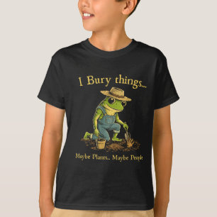 Ik begraaf dingen misschien planten misschien mens t-shirt