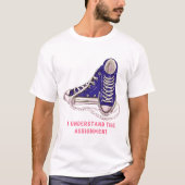 Ik begrijp de opdracht Blue Sneakers Art T-shirt (Voorkant)