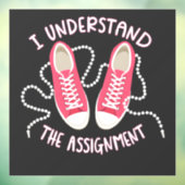 Ik begrijp de opdracht Chucks and Pearls Raamsticker (Vel 3)