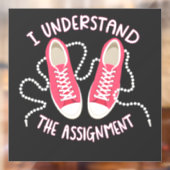 Ik begrijp de opdracht Chucks and Pearls Raamsticker (Vel 2)