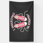 Ik begrijp de opdracht Chucks and Pearls Spandoek (Verticaal)